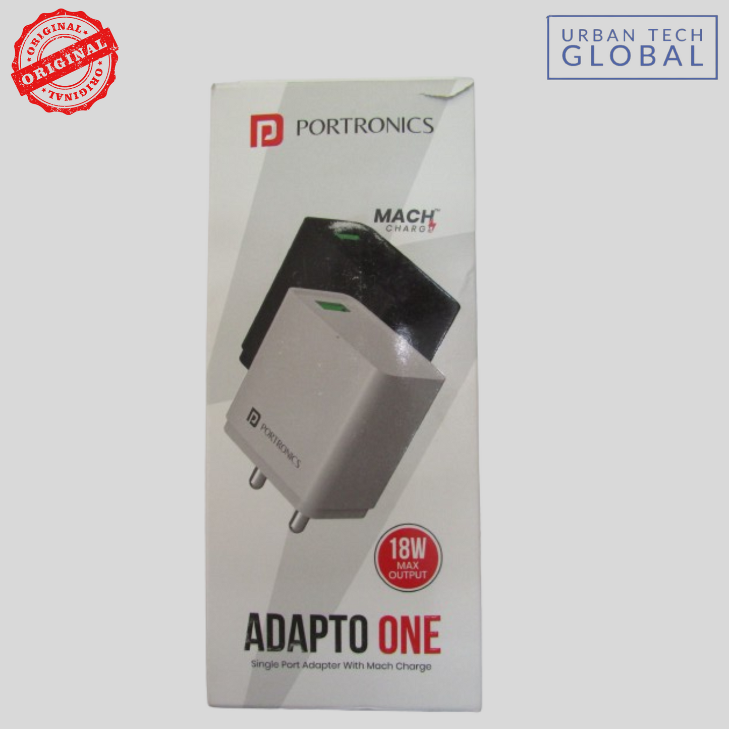 PORTRONICS Adapto One 18W USB Port With Type C Cable