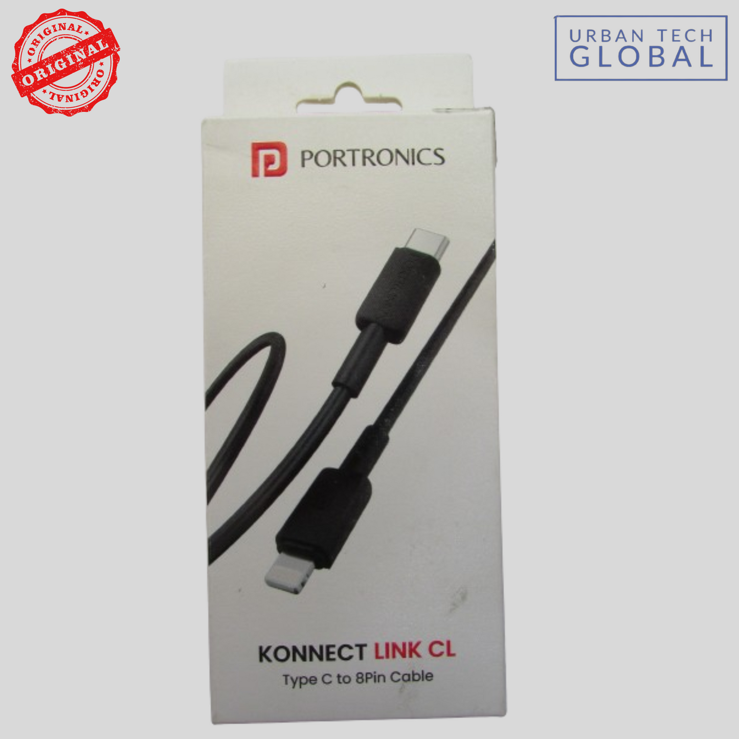 PORTRONICS Konnect Link CL Type C To 8Pin Cable 1MTR