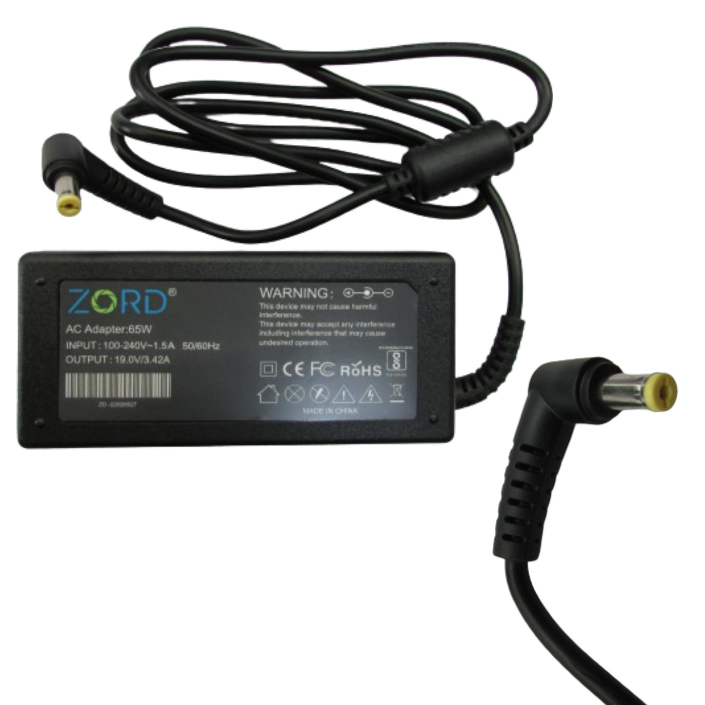 FUGEN Compatible Charger For Acer Yellow Pin ( Small Pin ) 65W