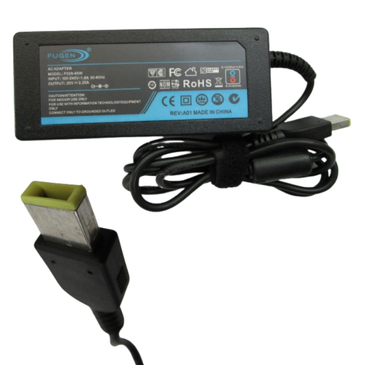 FUGEN  Compatible Charger For Lenovo USB Yellow Pin 65W