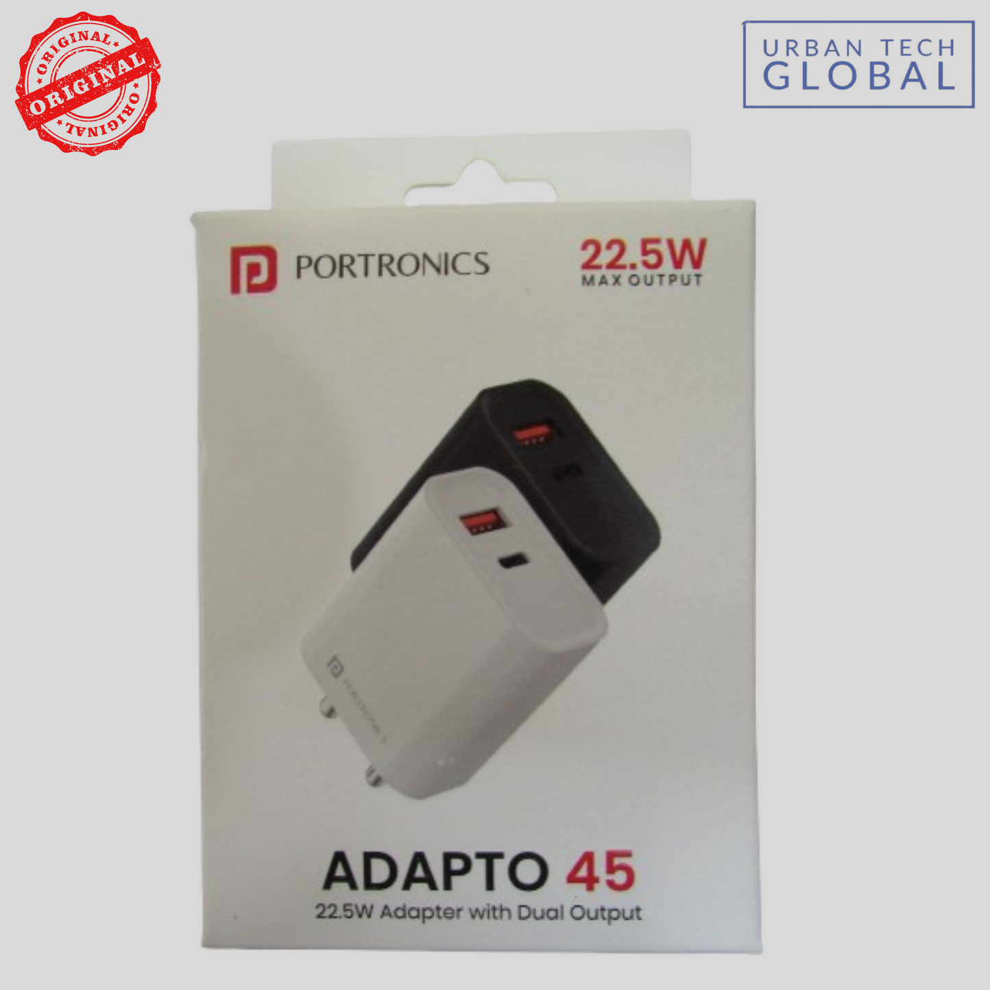 PORTRONICS Adapto 45 22.5W USB And Type C Port