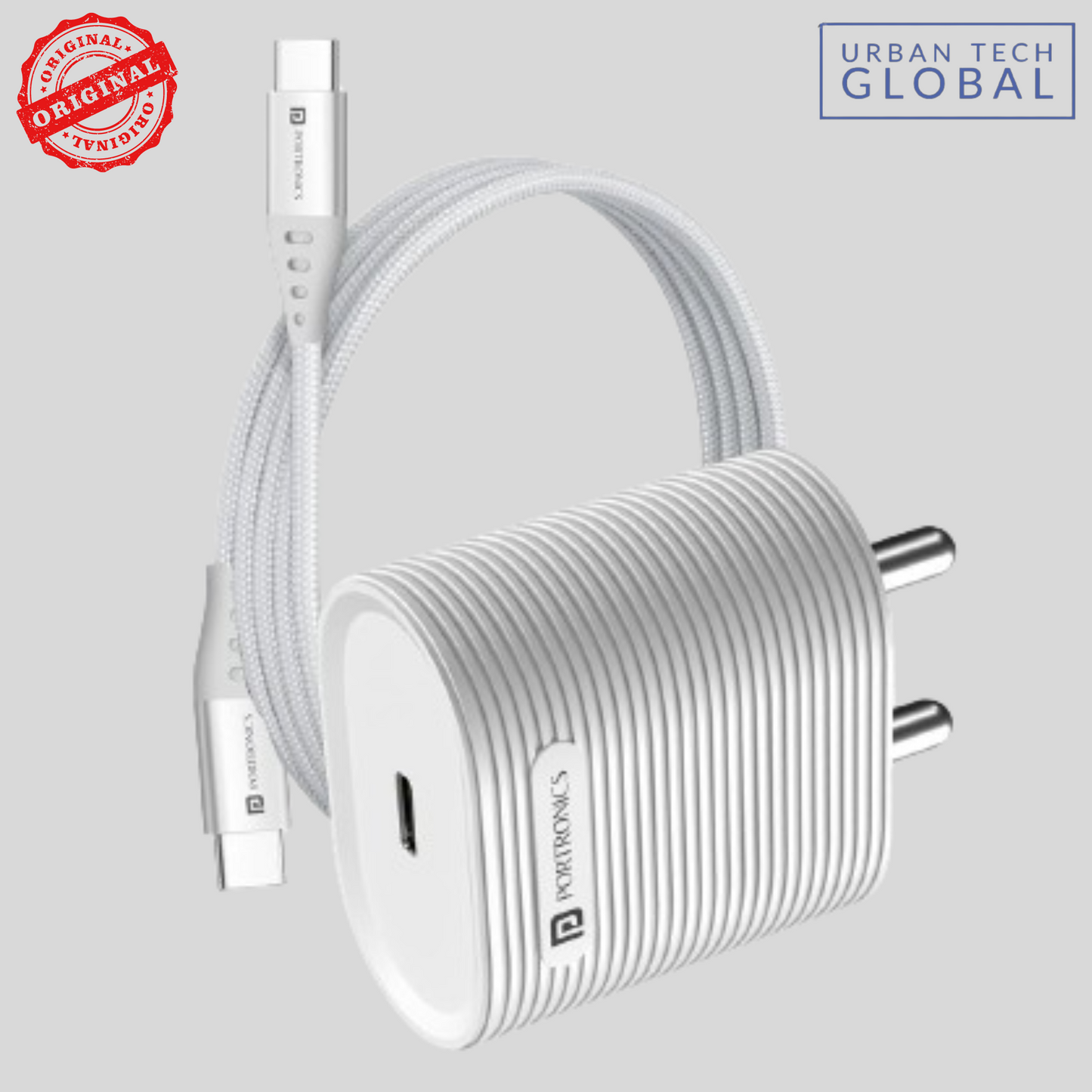 PORTRONICS Adapto 33G 33W Type C Port With Type C Cable