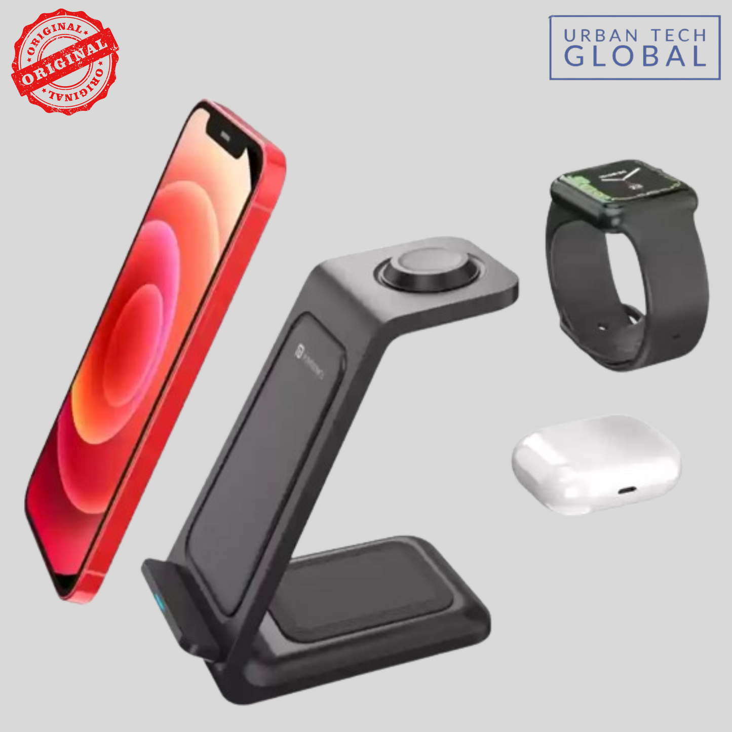 PORTRONICS Freedom 33 3 IN 1 Desktop Wireless Charger 15W