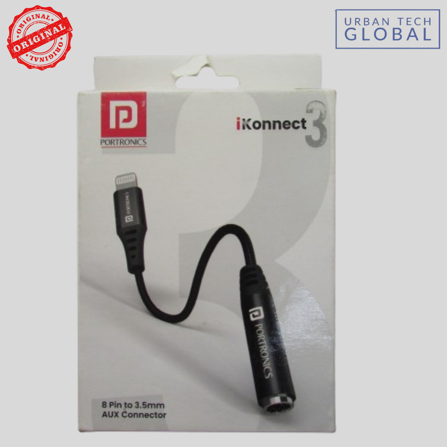 PORTRONICS ikonnect 3 8Pin To 3.5MM Aux Connector