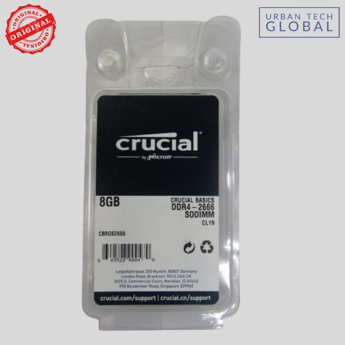 CRUCIAL Basics 8GB DDR4-2666 Sodimm CL19 RAM