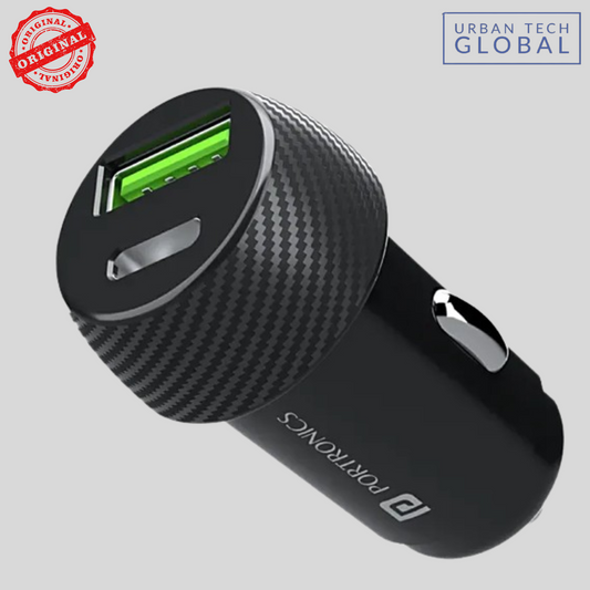 PORTRONICS Car Power 7 Type C And USB 20W Max Output Fast Chargning