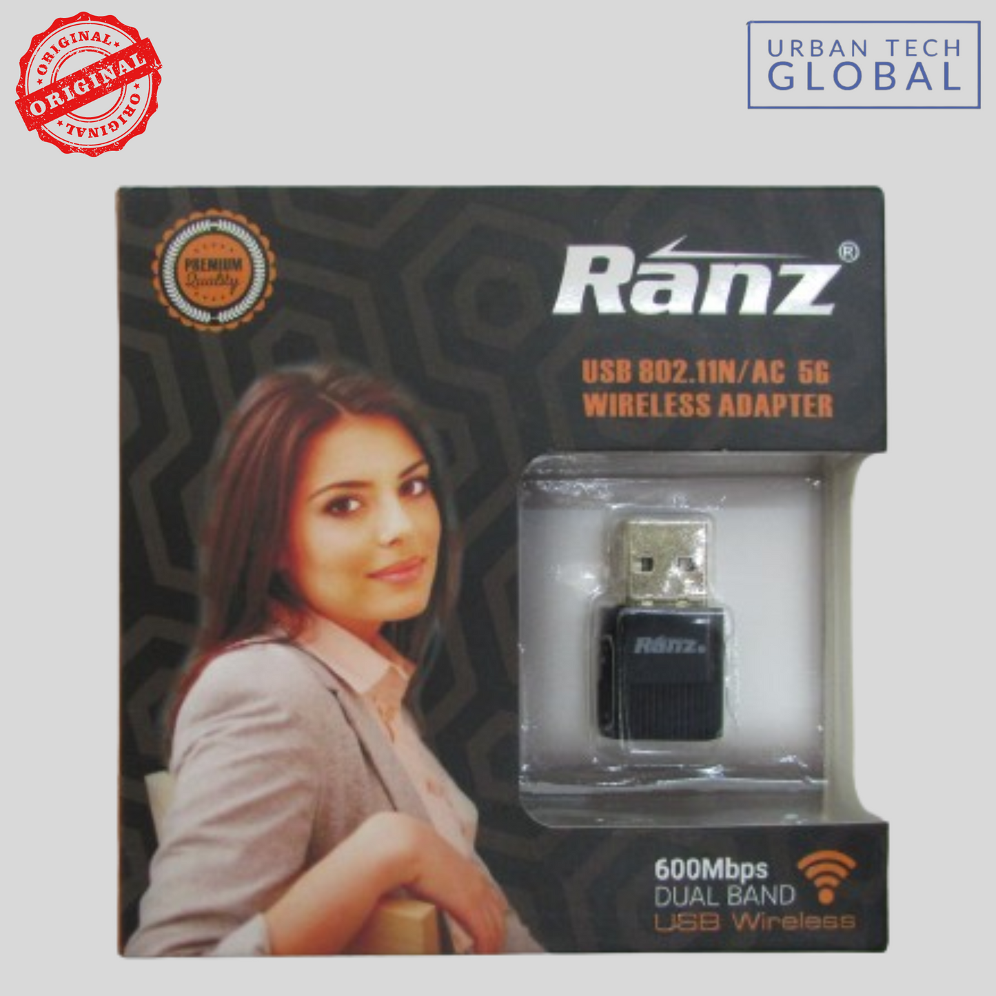 RANZ USB 802.11N/AC 5G Wireless Adapter 600MBPS Dual Band USB Wifi Dongle
